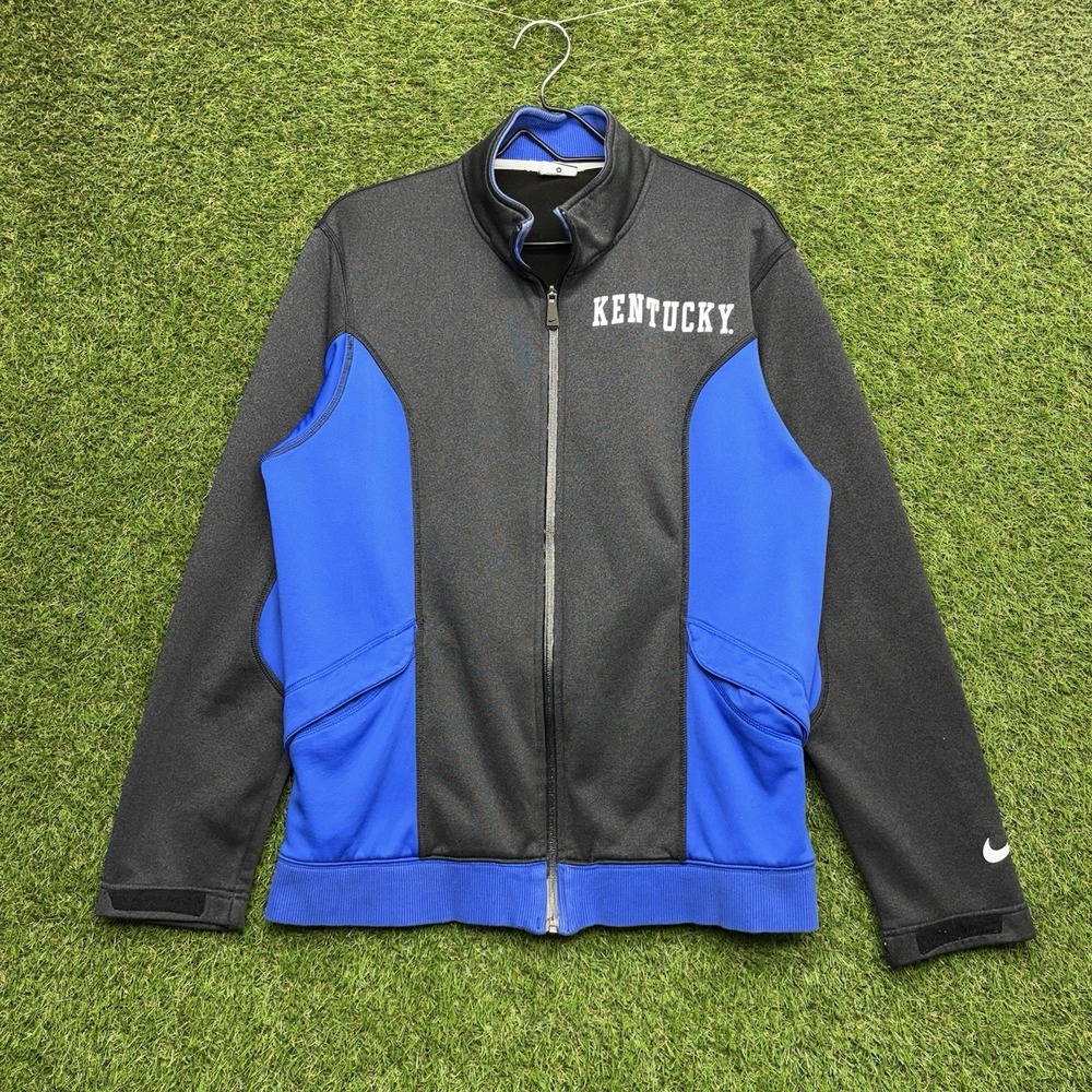 Kentucky Wildcats Nike Jacket Mens Medium Blue NCAA Basketball Therma Fit Zip Up